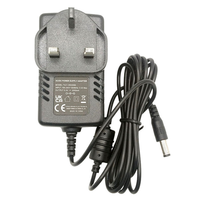 UK 5V 2A 10W Power Supply Adapter 5.5mm x 2.1mm Plug 100-240V - 1.5m Cable