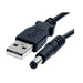USB 2.0 Type A to DC 5.5 X 2.5mm | USB to DC Power Cable | 5V 2A | Black 