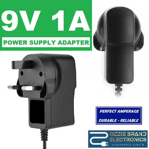 UK 9V 1A 1000mA AC/DC POWER SUPPLY ADAPTER CHARGER PLUG COMPATIBLE FOR MAXTEK DAB RADIO