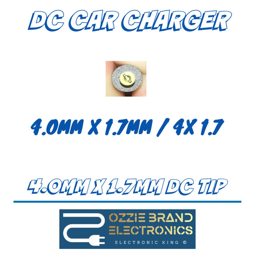12V-24V-12V 2A 2000MA DC 4.0MM X 1.7MM CAR CHARGER POWER SUPPLY ADAPTER 12V 2A - (4X1.7) (4MMX1.7) (4.0MM/1.7MM) - OZZIE BRAND ELECTRONICS