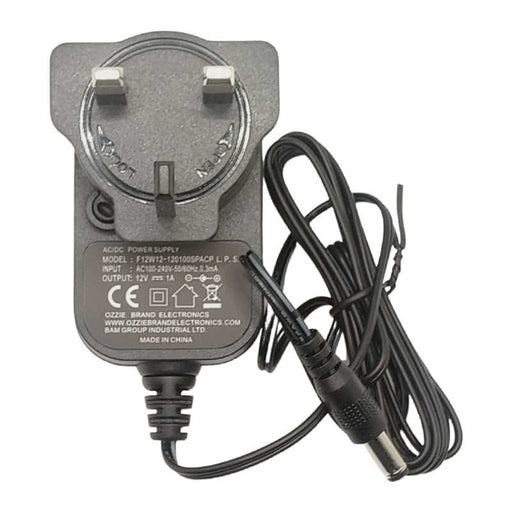 UK 12V 1A 12W Power Supply Adapter 5.5mm x 2.1mm Plug 100-240V - 1.5m Cable