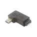 90 Degree Right Angle Mini USB 5Pin Male to Micro USB Female Data Sync Adapter
