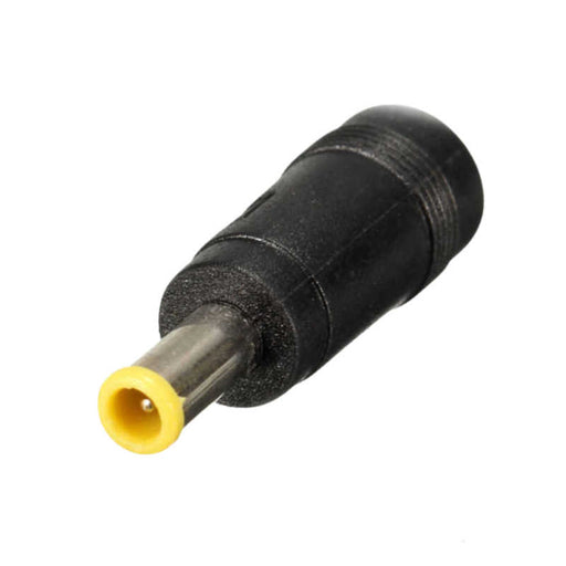 5.0 x 3.0mm DC Power Jack Male to 5.5 x 2.1mm Female | Radio, Laptop Connector | Black/Yellow