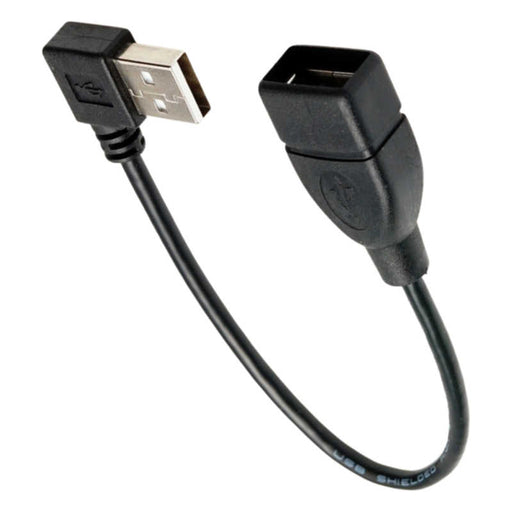30cm 90 Degree Left Angled USB 2.0 A Male to Female Extension Cable