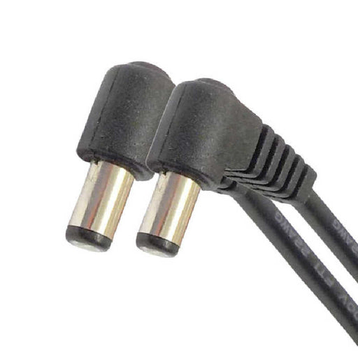 Male to Male 5.5mm x 2.1mm RIGHT ANGLE 90° convertor extension lead, 50cm