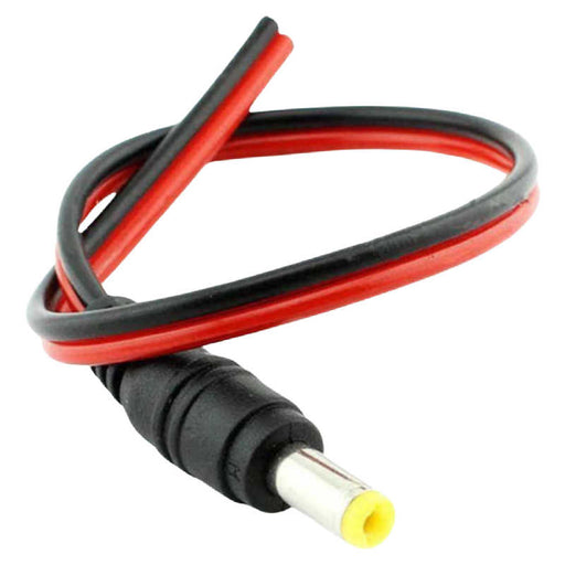 DC Power Extension Lead, 5.5mm x 2.1mm Plug to Bare End - 25cm